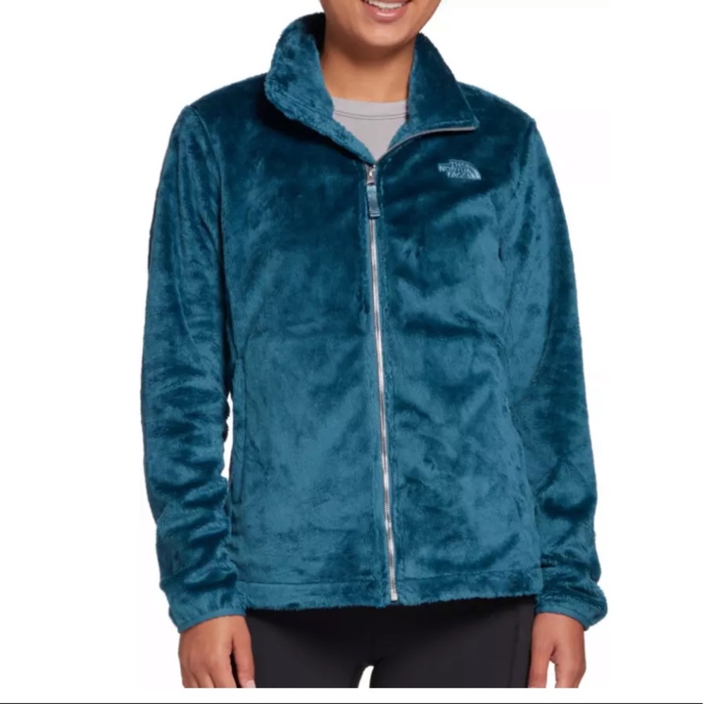 The North Face teal osito jacket sweatshirt
